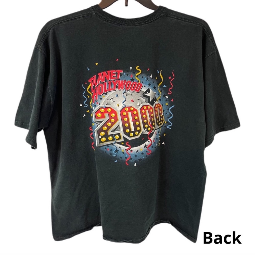 Y2K Planet Hollywood 2000 Tee Shirt XXL Black New Year’s Eve